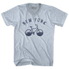 New York Bike Adult Tri-Blend V-neck T-shirt by Tribe Lacrosse