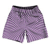 Warped Checkerboard Athletic Running Fitness Exercise Shorts 7" Inseam Shorts Made In USA by Tribe Lacrosse