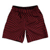 Warped Checkerboard Athletic Running Fitness Exercise Shorts 7" Inseam Shorts Made In USA by Tribe Lacrosse