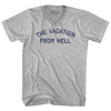 The Vacation From Hell Adult Cotton V-neck T-shirt by Tribe Lacrosse