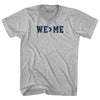 We Greater Than Me Adult Cotton V-neck T-shirt by Tribe Lacrosse