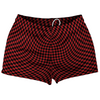 Warped Checkerboard Shorty Short Gym Shorts 2.5" Inseam Made In USA by Tribe Lacrosse