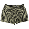 Warped Checkerboard Shorty Short Gym Shorts 2.5" Inseam Made In USA by Tribe Lacrosse