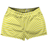 Warped Checkerboard Shorty Short Gym Shorts 2.5" Inseam Made In USA by Tribe Lacrosse