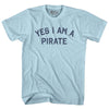 Yes I Am A Pirate Adult Cotton T-shirt  by Tribe Lacrosse