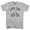 Cape Cod Bike Adult Cotton T-shirt by Tribe Lacrosse