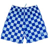 Royal and White Houndstooth Lacrosse Shorts by Tribe Lacrosse